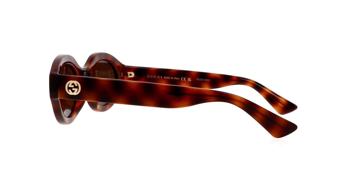 Gucci GG1579S-002 — Gafas de sol havana (lente marrón oscuro)