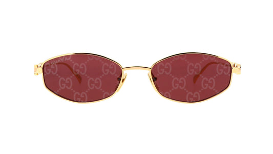 Gucci GG1802S-002 — Gafas de sol oro (lente roja espejo plata)