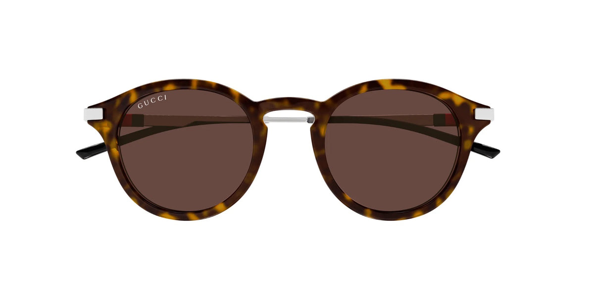Gucci GG1890S-002 — Gafas de sol havana y plata (lente marrón espejo)