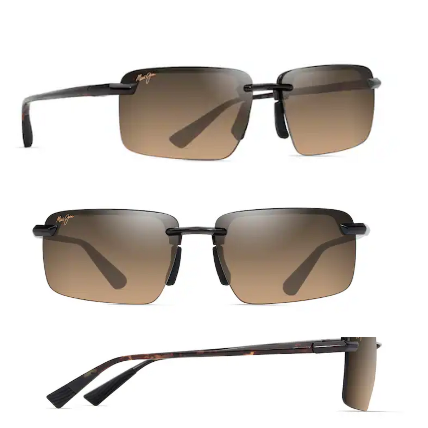 Gafas Maui Jim Laulima de frente en color havana, lentes MauiPure con tecnología PolarizedPlus2®, diseño unisex sofisticado, disponibles en óptica de Calvià, Mallorca