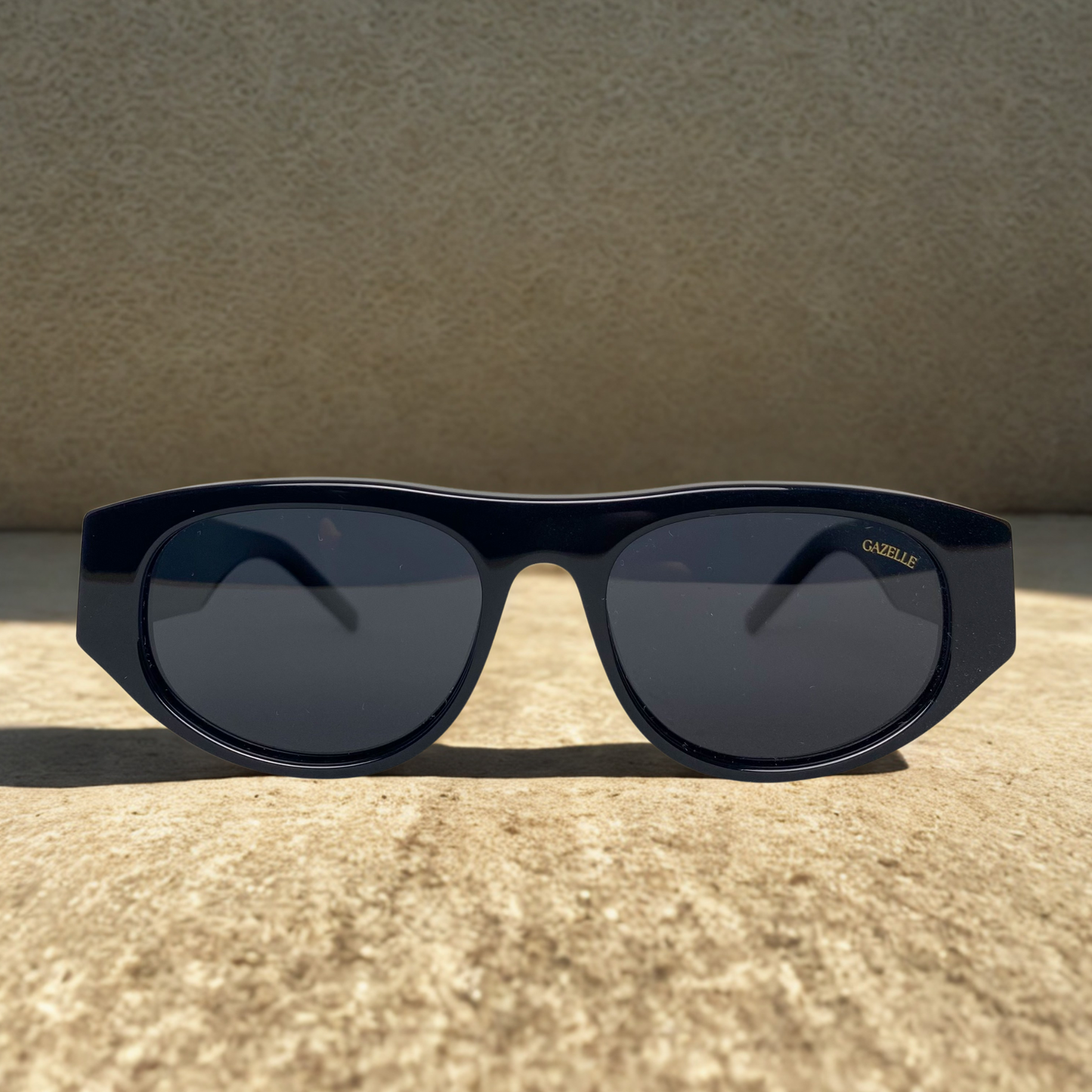 Gafas de sol Gazelle Dorcas Bruno de acetato pulido marrón oscuro, diseño vintage reinterpretado disponible en Calvià