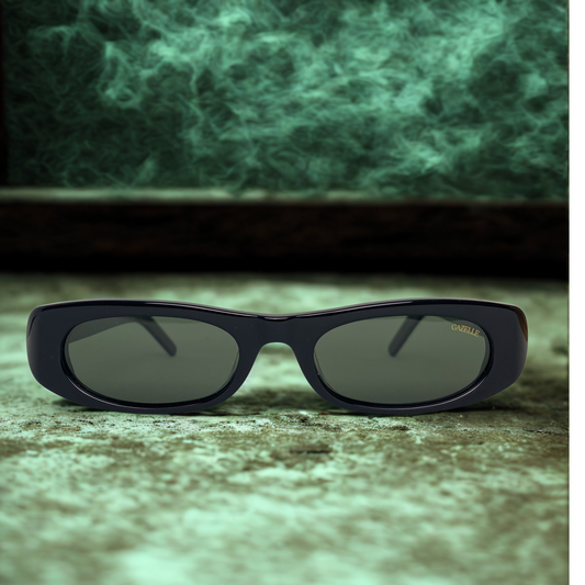 Gafas de sol Ray-Ban RB2140 Wayfarer con fondo con montura negra de acetato y lentes verdes G-15 en Calvià