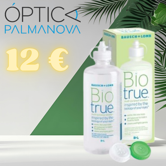 Líquido para lentillas Biotrue 300 ml con tecnología Puremoist en Calvià vista producto