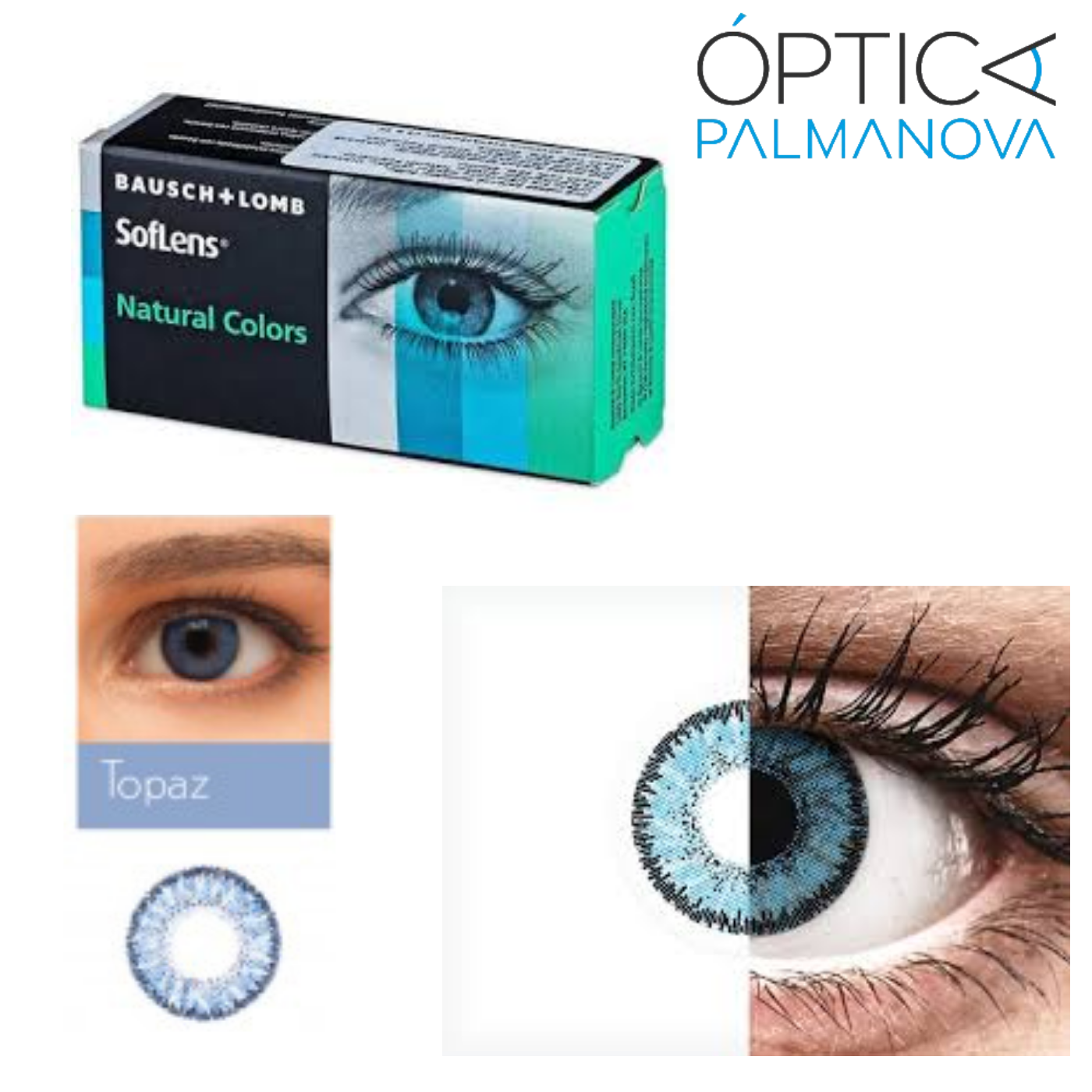 Lentes de contacto mensuales de color Topaz en Calvià