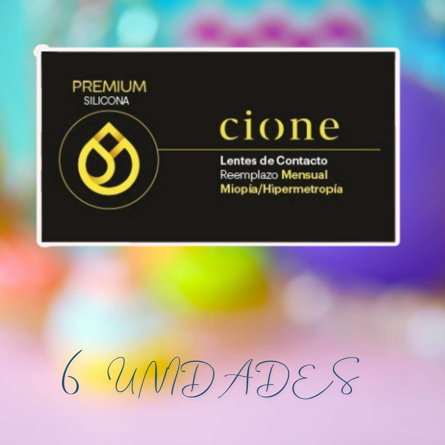 Lentillas mensuales de silicona Cione visión frontal PREMIUM SILICONA en Calvià disponibles en Óptica Palmanova