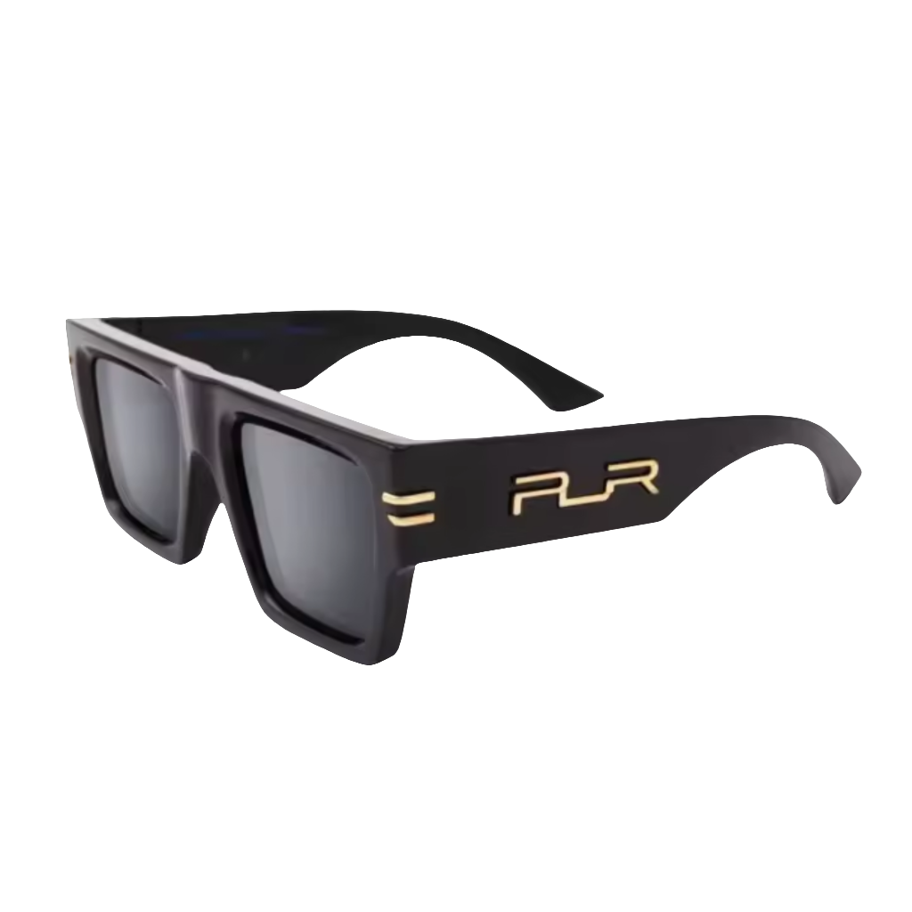 Vista lateral de gafas Polar PLR Rebl Polarized 77 en color negro, montura TR90 ligera y lentes polarizadas UV