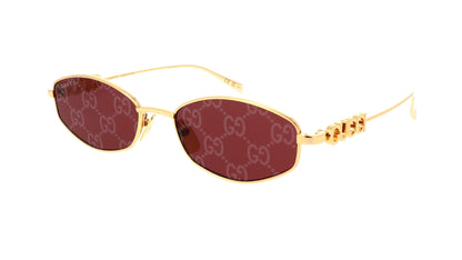 Gucci GG1802S-002 — Gafas de sol oro (lente roja espejo plata)