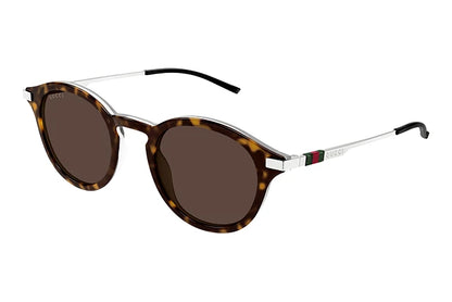 Gucci GG1890S-002 — Gafas de sol havana y plata (lente marrón espejo)
