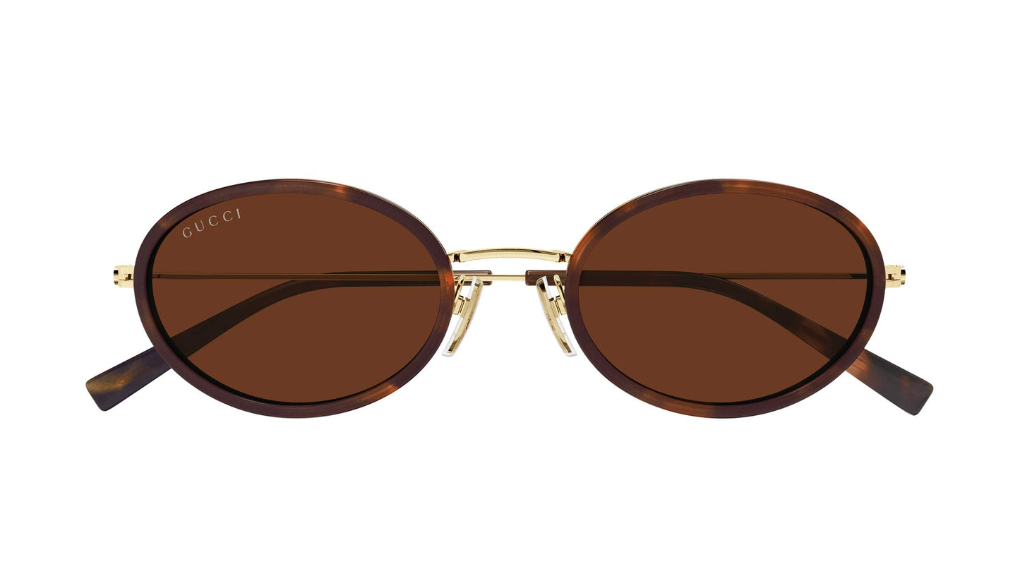 Gucci GG1980S-002 — Gafas de sol havana y oro (lente marrón)
