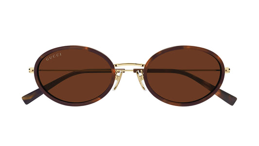 Gucci GG1980S-002 — Gafas de sol havana y oro (lente marrón)