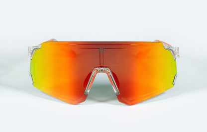 MOS Menorca Fluor - Gafas de sol deportivas (lente espejo amarillo)