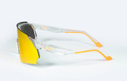 MOS Menorca Fluor - Gafas de sol deportivas (lente espejo amarillo)