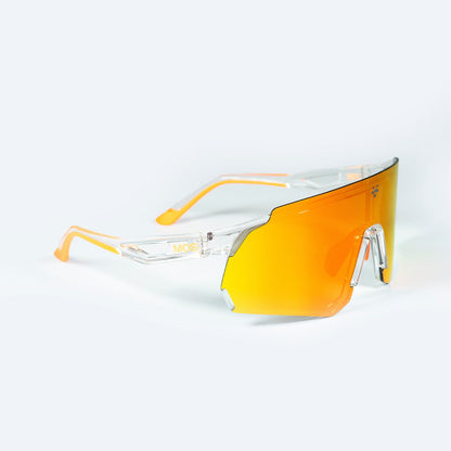MOS Menorca Fluor - Gafas de sol deportivas (lente espejo amarillo)