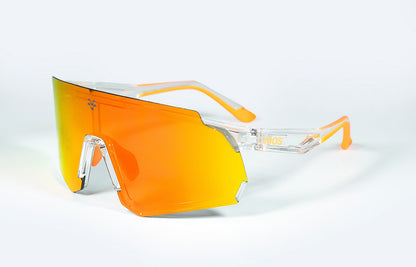 MOS Menorca Fluor - Gafas de sol deportivas (lente espejo amarillo)