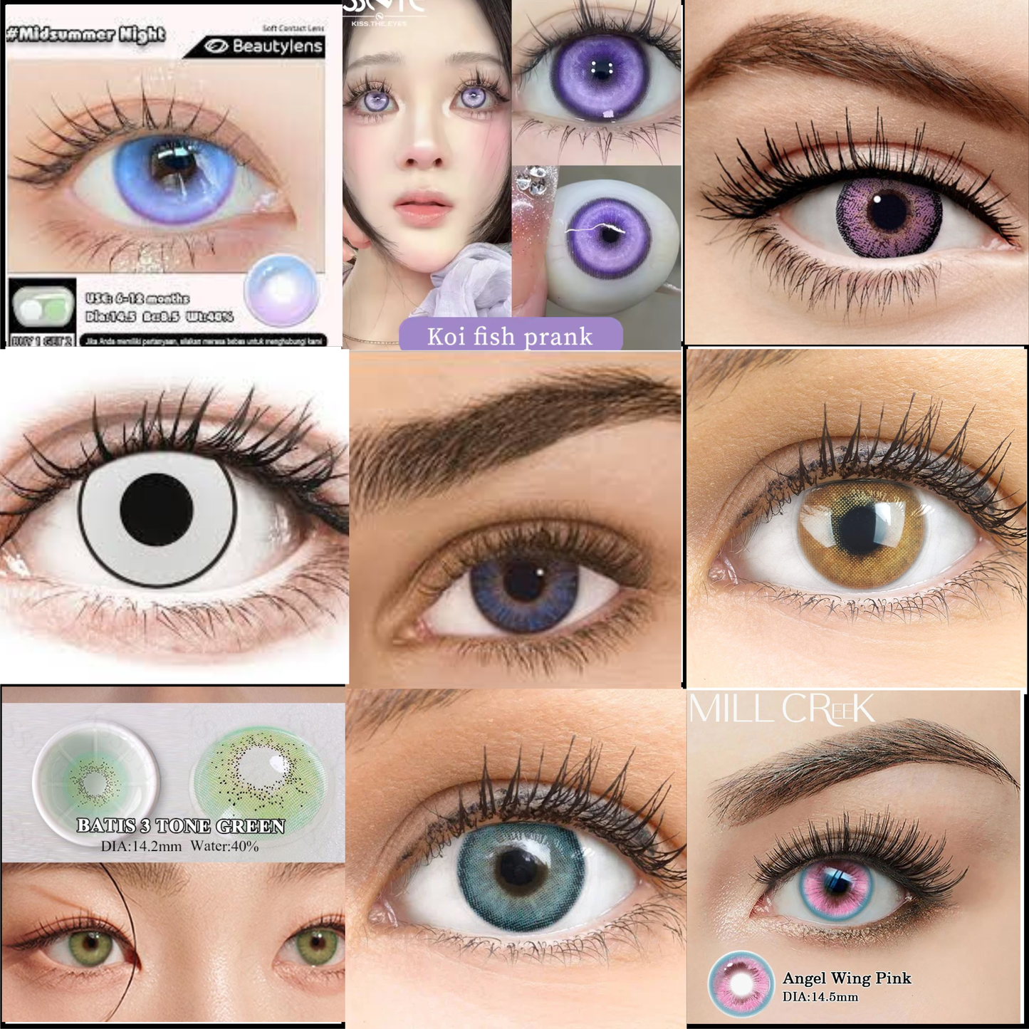 Lentes cosméticas Halloween Carnaval