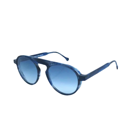 Vista lateral de gafas Res/Rei Priamo 229 de acetato premium Mazzucchelli, fabricación artesanal en las Dolomitas italianas