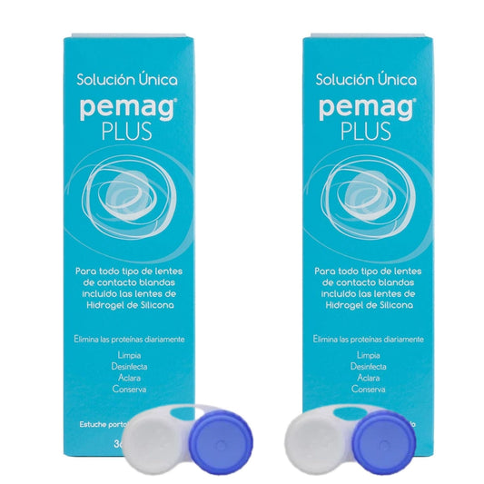 Líquido para lentillas Pemag Plus recomendado por Óptica Palmanova en Calvià